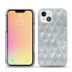 Coque cuir Apple iPhone 13 mini - Platinium - Couture