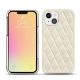 Apple iPhone 13 mini leather cover - Blanc escumo - Couture