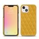 Coque cuir Apple iPhone 13 mini - Jaune soulèu - Couture