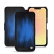Apple iPhone 13 leather case - Bleu Patine