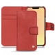 Apple iPhone 13 leather case - Cerise vintage ( Pantone 185C ) 