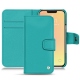 Apple iPhone 13 leather case - Bleu fluo