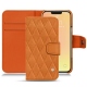 Apple iPhone 13 leather case - Mandarine vintage - Couture