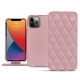 Apple iPhone 13 Pro leather case - Rose - Couture ( Nappa - Pantone 2365C ) 