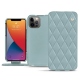 Housse cuir Apple iPhone 13 Pro - Bleu ciel - Couture ( Nappa - Pantone 277C ) 