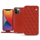 硬质真皮保护套 Apple iPhone 13 Pro - Papaye - Couture ( Pantone 180C ) 