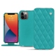 硬质真皮保护套 Apple iPhone 13 Pro - Bleu fluo - Couture