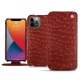 Apple iPhone 13 Pro leather case - Autruche ciliegia