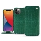 Capa em pele Apple iPhone 13 Pro - Crocodile pino