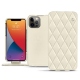 Custodia in pelle Apple iPhone 13 Pro Max - Blanc - Couture ( Bologna - White ) 