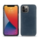 Capa em pele Apple iPhone 13 Pro - Jean vintage ( Roughtcut - Pantone 285U  ) 