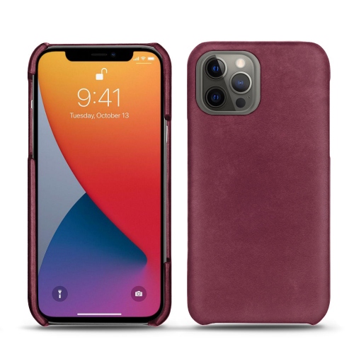 Funda de cuero para tu Apple iPhone 13 ProPrune vintage ( Pantone #612434 ) 