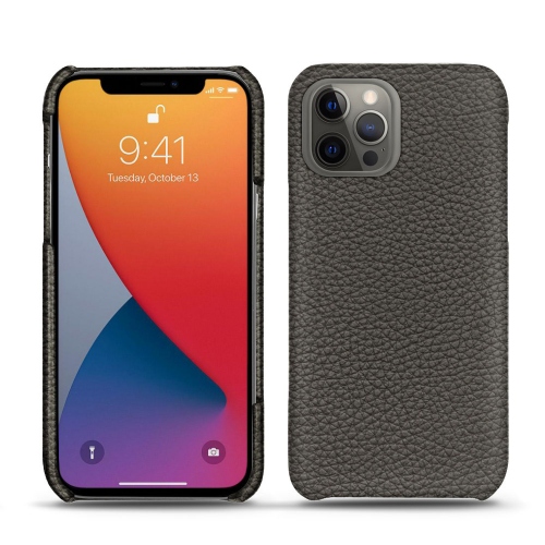 Custodia in pelle per il tuo Apple iPhone 13 ProAnthracite ( Pantone #41403c ) 