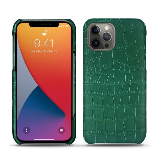 Ledertasche für Ihr Apple iPhone 13 ProCrocodile pino ( Pantone #173F35 ) 