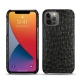 Coque cuir Apple iPhone 13 Pro - Autruche nero