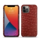 Capa em pele Apple iPhone 13 Pro - Autruche ciliegia