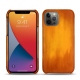 Apple iPhone 13 Pro leather cover - Orange Patine
