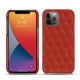 硬质真皮保护套 Apple iPhone 13 Pro - Papaye - Couture ( Pantone 180C ) 