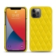 Apple iPhone 13 Pro leather cover - Jaune fluo - Couture