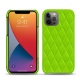 Coque cuir Apple iPhone 13 Pro - Vert fluo - Couture