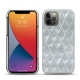 Coque cuir Apple iPhone 13 Pro - Platinium - Couture