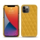 硬质真皮保护套 Apple iPhone 13 Pro - Jaune soulèu - Couture