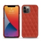 Lederschutzhülle Apple iPhone 13 Pro - Arange clouquié - Couture