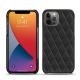 Coque cuir Apple iPhone 13 Pro Max - Noir - Couture ( Nappa - Black ) 