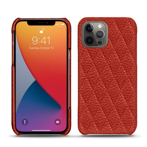 Custodia in pelle per Apple iPhone 13 Pro MaxPapaye - Couture ( Pantone #b54317 ) 