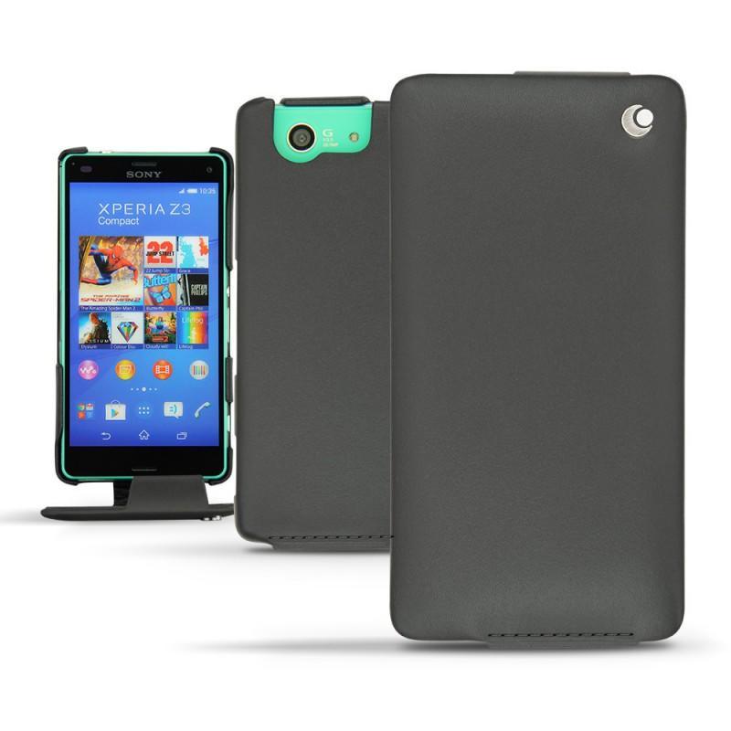 Capa em pele Sony Xperia Z3 Compact  - Noir ( Nappa - Black ) 