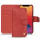 Apple iPhone 13 Pro leather case - Cerise vintage ( Pantone 185C ) 