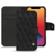 Lederschutzhülle Apple iPhone 13 Pro - Ebène - Couture ( Sleek P C12 - Black ) 