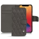 Custodia in pelle Apple iPhone 13 Pro - Anthracite - Couture ( Pantone 424C ) 