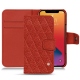 Lederschutzhülle Apple iPhone 13 Pro - Papaye - Couture ( Pantone 180C ) 