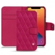 Apple iPhone 13 Pro leather case - Rose fluo - Couture