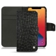 Funda de piel Apple iPhone 13 Pro - Autruche nero