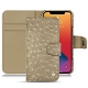 Apple iPhone 13 Pro leather case - Autruche desert