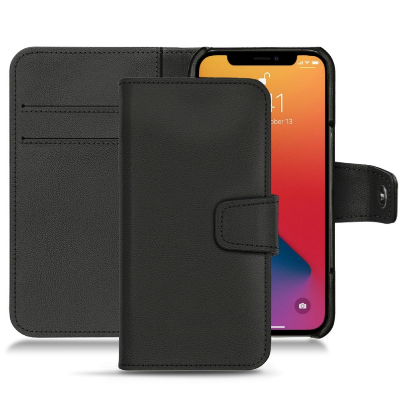 Custodia in pelle Apple iPhone 13 Pro - Noir PU