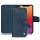 硬质真皮保护套 Apple iPhone 13 Pro Max - Jean vintage ( Roughtcut - Pantone 285U  ) 
