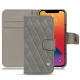 Housse cuir Apple iPhone 13 Pro Max - Acier vintage - Couture