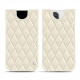 Pochette cuir Apple iPhone 13 Pro - Blanc - Couture ( Bologna - White ) 