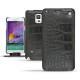Capa em pele Samsung SM-N910 Galaxy Note 4  - Crocodile nero