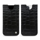 Funda de piel Apple iPhone 13 Pro - Crocodile nero