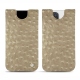 Pochette cuir Apple iPhone 13 Pro - Autruche desert