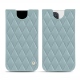 硬质真皮保护套 Apple iPhone 13 Pro Max - Bleu ciel - Couture ( Nappa - Pantone #abcae9 ) 