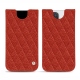 Pochette cuir Apple iPhone 13 Pro Max - Papaye - Couture ( Pantone #b54317 ) 