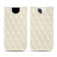硬质真皮保护套 Apple iPhone 13 Pro Max - Blanc escumo - Couture ( Pantone #D6D6D1 )