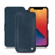 Custodia in pelle Apple iPhone 13 Pro - Jean vintage ( Roughtcut - Pantone 285U  ) 