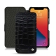 Capa em pele Apple iPhone 13 Pro - Crocodile nero