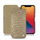 Capa em pele Apple iPhone 13 Pro - Autruche desert
